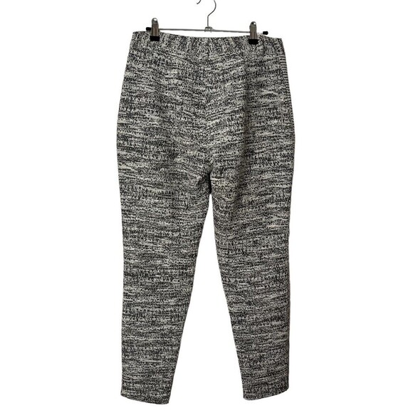 Sachin + Babi Tweed Flat Front Pants Cream Black Women’s Size 4 Zip Pocket Slim - Picture 5 of 13